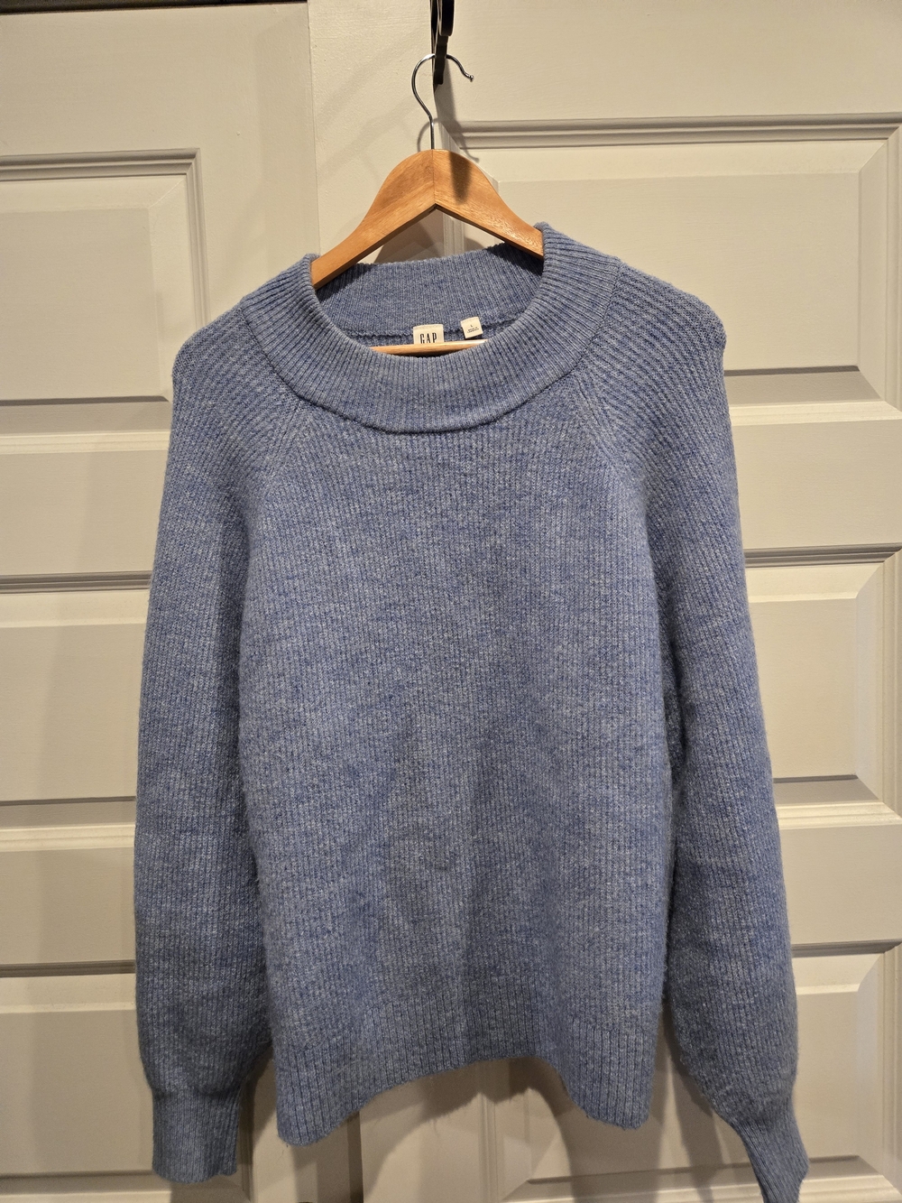 GAP Soft Heathered Blue Crewneck Sweater
